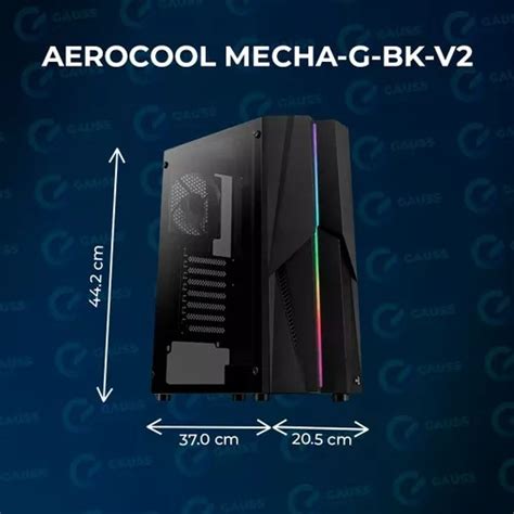 Gabinete Aerocool Mecha G Bk V Mid Tower Black Insumos Acuario