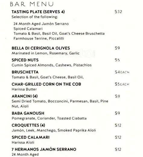 Ra Cigar Bar Menu, Menu for Ra Cigar Bar, CBD, Melbourne - Urbanspoon ...