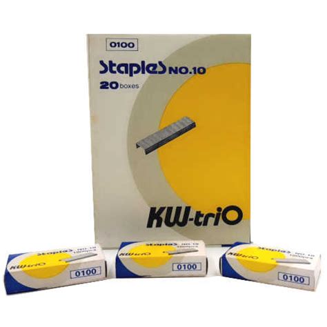 KW-Trio No.10 Staples (1000’s/Box) – Kong Beng Stationery & Sports Pte Ltd