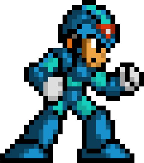 Mega Man Pixel Art Sprite Png Image