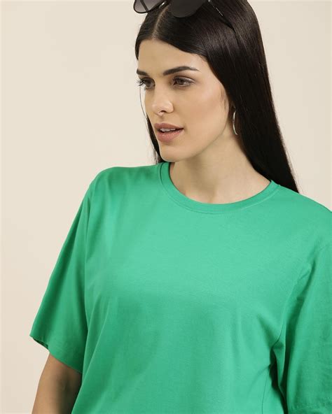 Buy Womens Green Oversized T Shirt For Women Green Online At Bewakoof