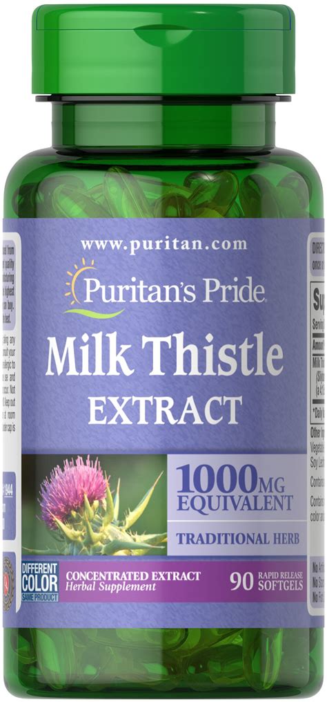 Milk Thistle Extract Mg Silymarin Softgels Puritan S Pride