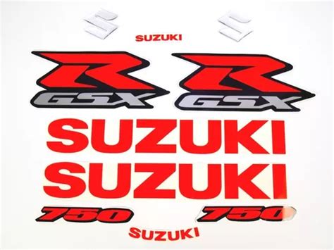 Kit Adesivos Para Suzuki Gsxr Cor Preto Vermelho Cinza