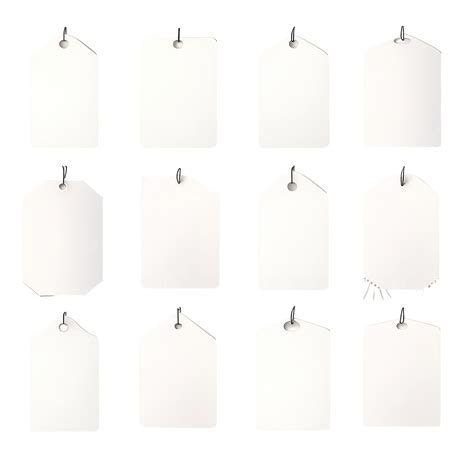 Set Of Blank White Price Tags In Different Shapes Collection Of Labels