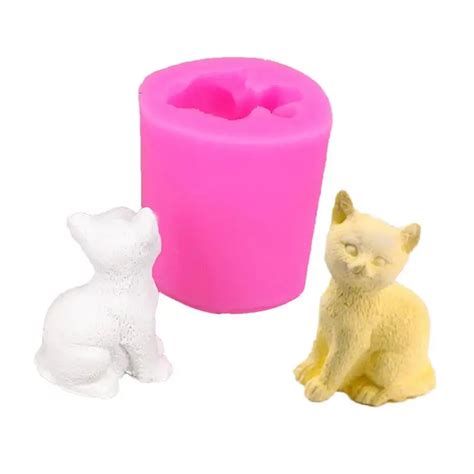 Силиконовая форма для мыла 3D Маленькая свеча-кошка форма для мыла ...