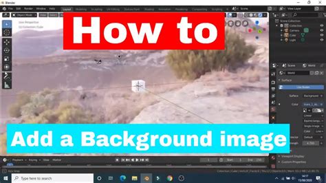 How To Add A Background Image Into Blender 28 Youtube