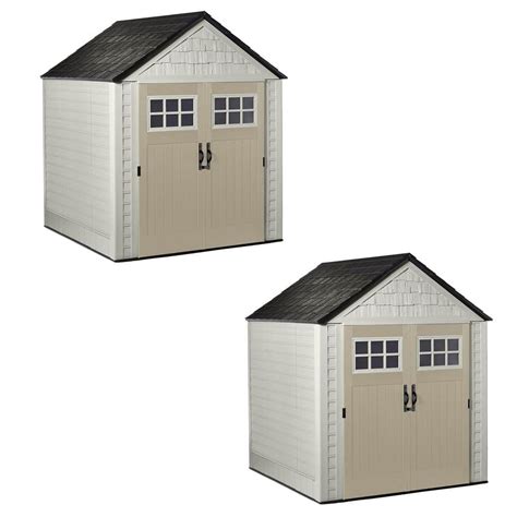 Rubbermaid 7 Ft W X7 Ft D Plastic Outdoor Storage Shed Weather