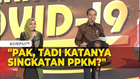 Momen Jokowi Gocek Ibu Ibu Tanya Singkatan Psbb Di Ppkm Award