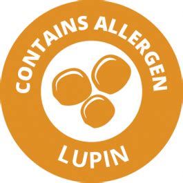 Allergen Labels - Contains Lupin - 35mm | Sticker Gizmo