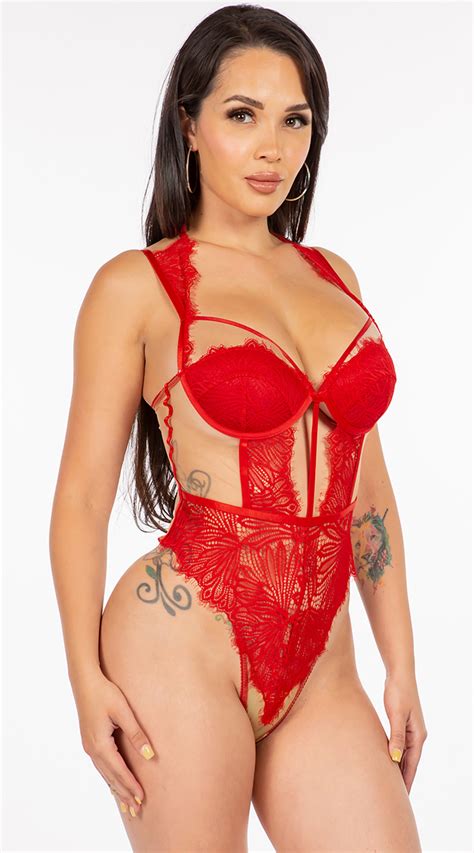 Plus Size Barely There Nude And Lace Teddy Plus Size Mesh And Lace Nude Teddy Yandy