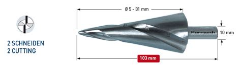 Коническое сверло, диаметр 5-31 мм, двухзаходное — арт. 20.1473U ...