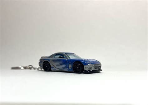 Hot Wheels Mazda Rx Falken Keychain Etsy