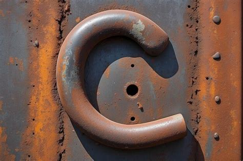 Big Rusty Steel Hook Weighs Premium Ai Generated Image