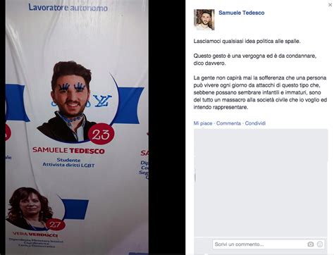 Deturpati I Manifesti Elettorali Di Un Ragazzo Gay Candidato Per Il PD Archivio Biccy It