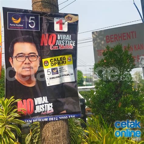 Atribut Kampanye Banner Pohon Rontek Caleg Murah Ukuran 50 X 100 Cm