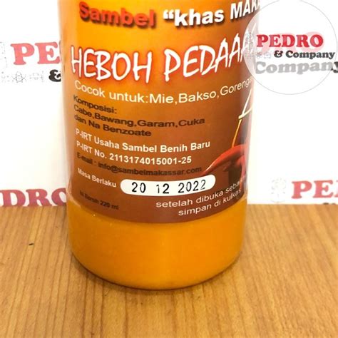 Jual Sambal Aneka Sambel Khas Makassar Sambal Ml Heboh Pedas