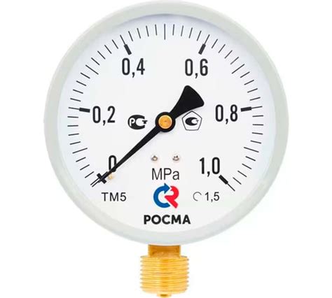 Общетехнический манометр РОСМА ТМ-510Р.00 М2 (0-10кгс/см2) ДК100 М20х1 ...