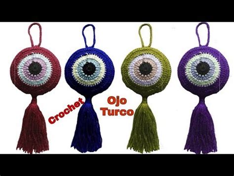 Ojo turco tejido a crochet Paso A Paso buena suerte talismán YouTube