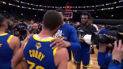 An Emotional Stephen Curry On The Floor As He Wins His 4th Nba