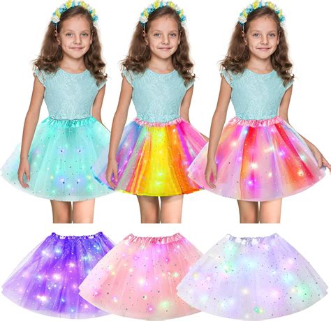 Amazon Pcs Led Light Up Tutus Skirt For Girls Year Stars