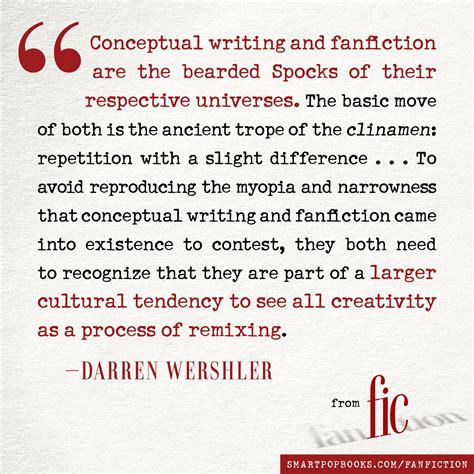 From Darren Wershler's essay on conceptual writing and fanfiction in
