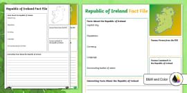 Ireland Fact File Worksheet Teacher Made