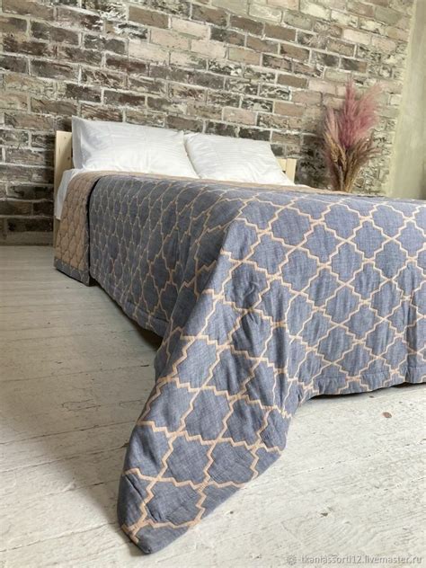 Двустороннее хлопковое покрывало на кровать в интернет-магазине на ...