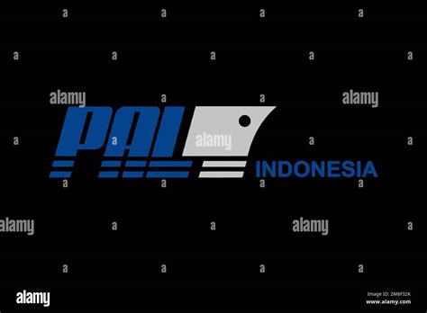 pt pal indonesia logo black background stock photo alamy