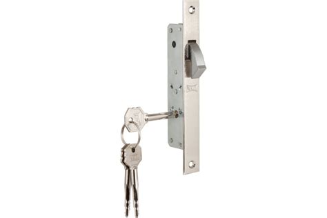 Замок врезной узкопрофильный уличный 85 фото