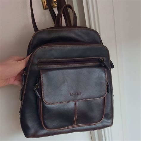 beautiful brown backpack small medium sized zip depop