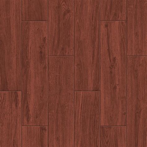 Style Selections Serso Mahogany 6 In X 24 In Glazed Porcelain Wood Look
