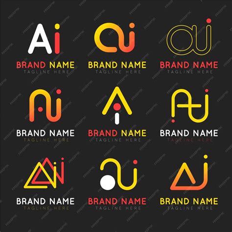 vector flat design ai logo template collection