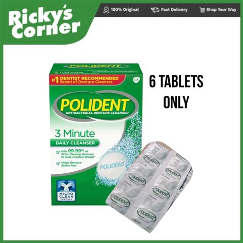 Polident 3 Minute Denture Cleanser 6 Tablets 1 Banig Lazada PH