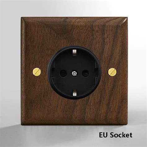 Interrupteur Mural Eu Socket Interrupteur Mural Bascule En Bois