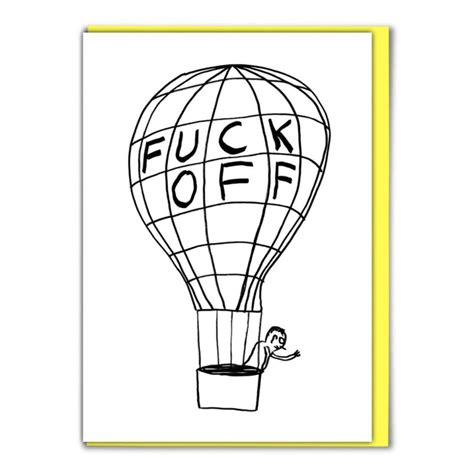 Wenskaart Balloon Fuck Off HELLO Urban Jungle Store