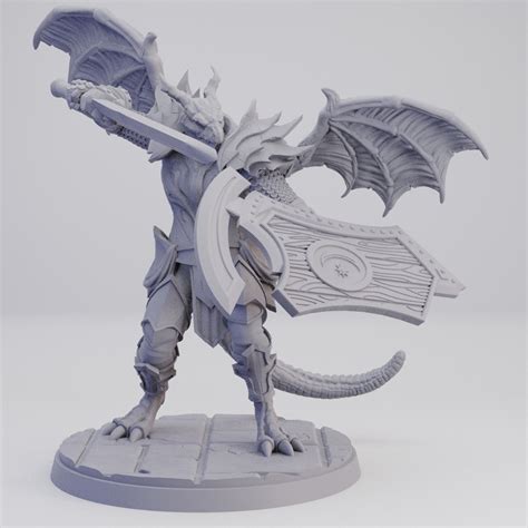 Hot Goblin ドラゴンボーン戦士ミニチュア ホットゴブリン 剣盾装備