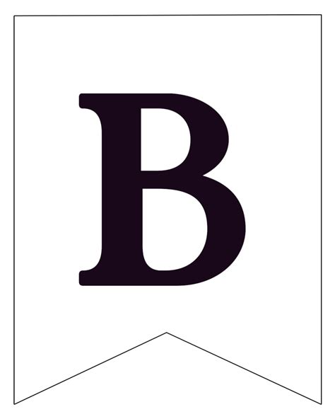 printable black  white banner letters paper trail design
