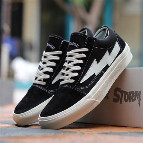 Jual Mirror Quality Sepatu Revenge X Storm Black White Old Skool