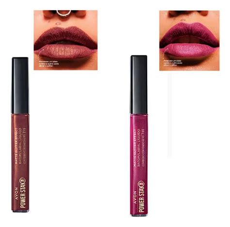 Batom Avon Power Stay Matte Glitter Nude Iluminado Malva MercadoLivre