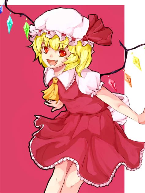 Safebooru Ascot Bad Id Blonde Hair Crystal Fang Flandre Scarlet Hat