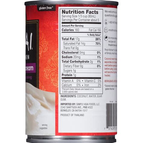 Coconut Cream Vs Heavy Cream Nutrition Facts at Rose Woods blog