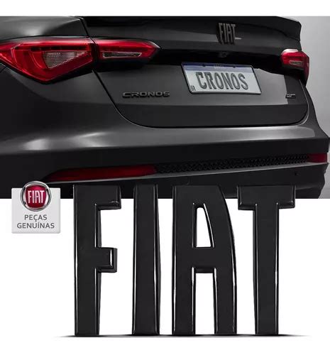 Emblema Sigla Fiat 4 Letras Tampa Traseira Cronos 2021 Preto MercadoLivre