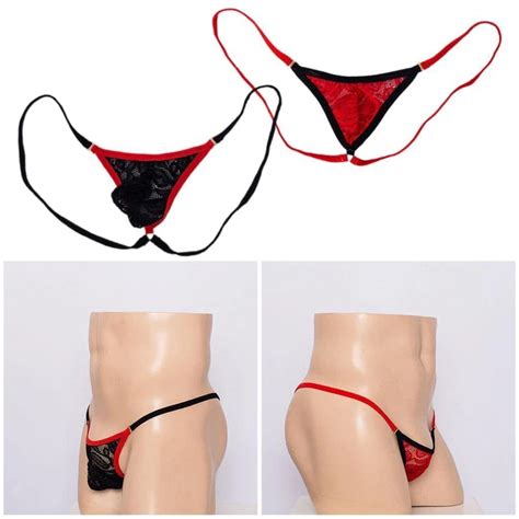 HOMMES STRING BIKINI Guys Stretchy T Back Briefs Thong Underwear EUR 6