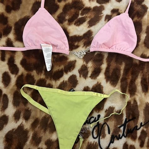 Pink And Green Plt Icy Bikini Set Size XS Depop