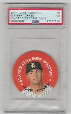 2017 Topps Heritage Minor League Edition 1968 Discs Gleyber Torres PSA