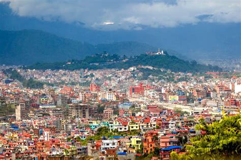 Aerial View Of Kathmandu City Capital Of Nepal Bird Eye View Kat Stock