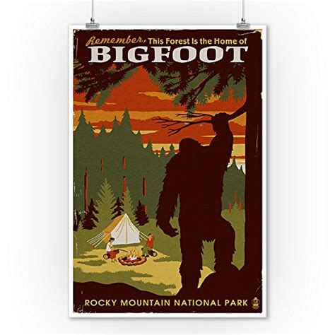 Rocky Mountain National Park Colorado Home Of Bigfoot 9x12 Wall Art