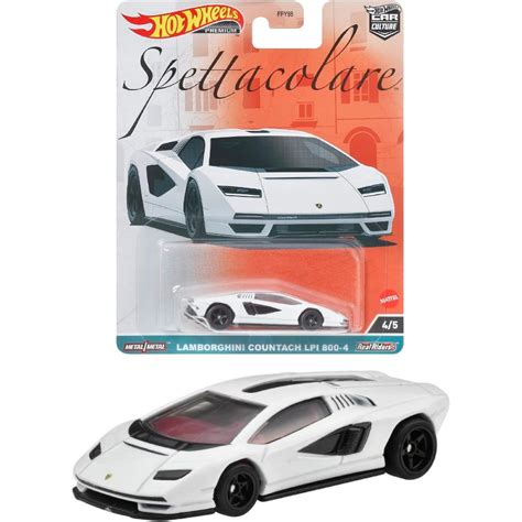 Premium bánh cao su Xe mô hình Hot Wheels 1 64 Spettacolare Lamborghini Countach LPI 800 4