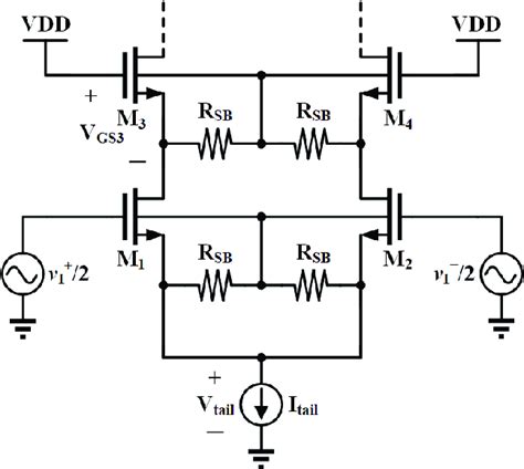 The Differential Cs Cascode Amplifier Topology Schematic Download