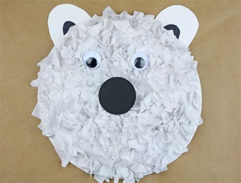 Paper Plate Polar Bear Craft Fun365